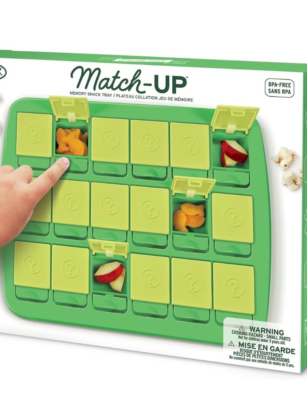 Match-UP Memory Snack Tray - Green/Yellow (New)